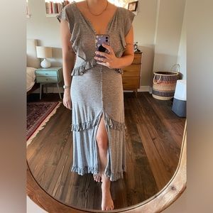 Free People grey knit coverup dress